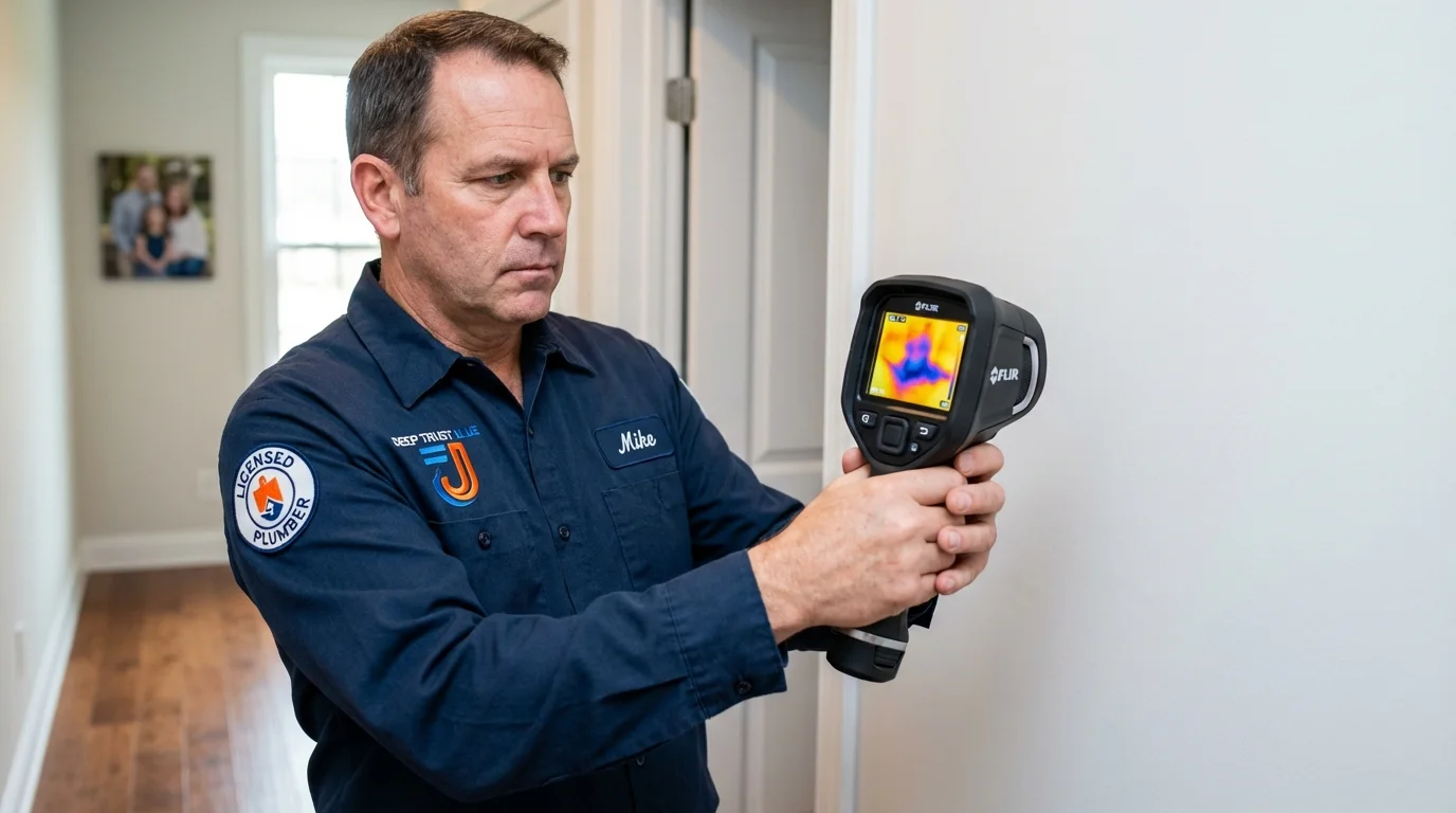 Thermal imaging leak detection by Johns Plumbing LLC in Deer Isle